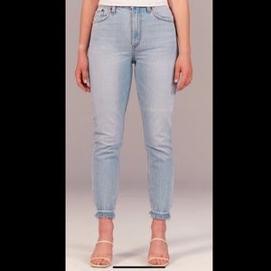 High rise ankle mom jeans